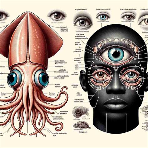 how are squid eyes similar to human eyes